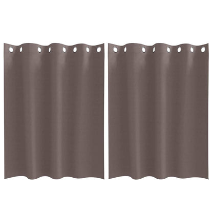 vidaXL Blackout Curtains with Rings 2 pcs Dark Brown 140 x 140 cm