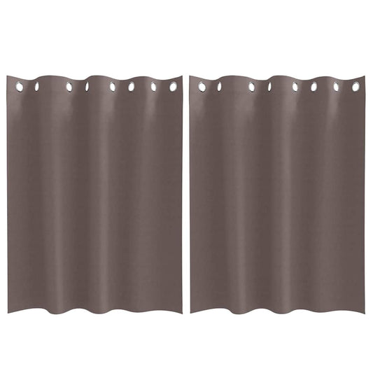 vidaXL Blackout Curtains with Rings 2 pcs Dark Brown 140 x 140 cm
