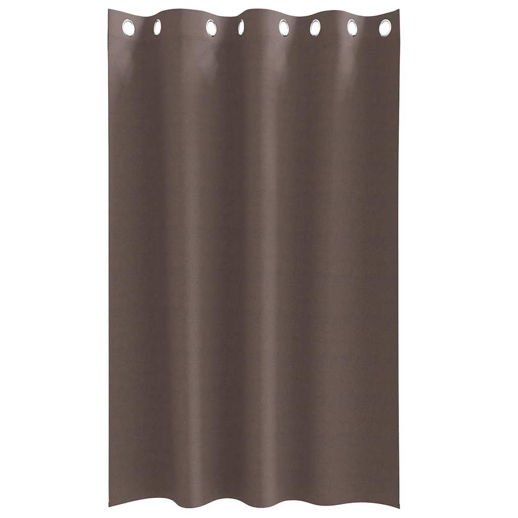 vidaXL Blackout Curtains with Rings 2 pcs Dark Brown 175 x 140 cm