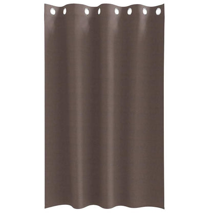 vidaXL Blackout Curtains with Rings 2 pcs Dark Brown 175 x 140 cm