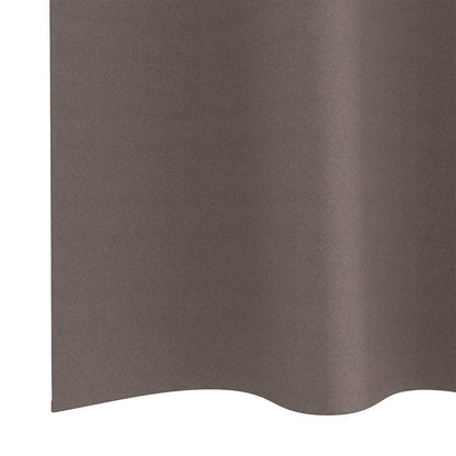 vidaXL Blackout Curtains with Rings 2 pcs Dark Brown 245 x 140 cm