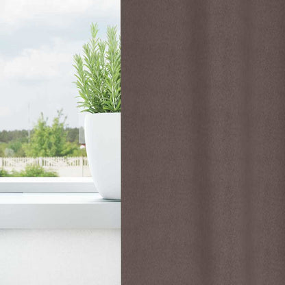 vidaXL Blackout Curtains with Rings 2 pcs Dark Brown 245 x 140 cm