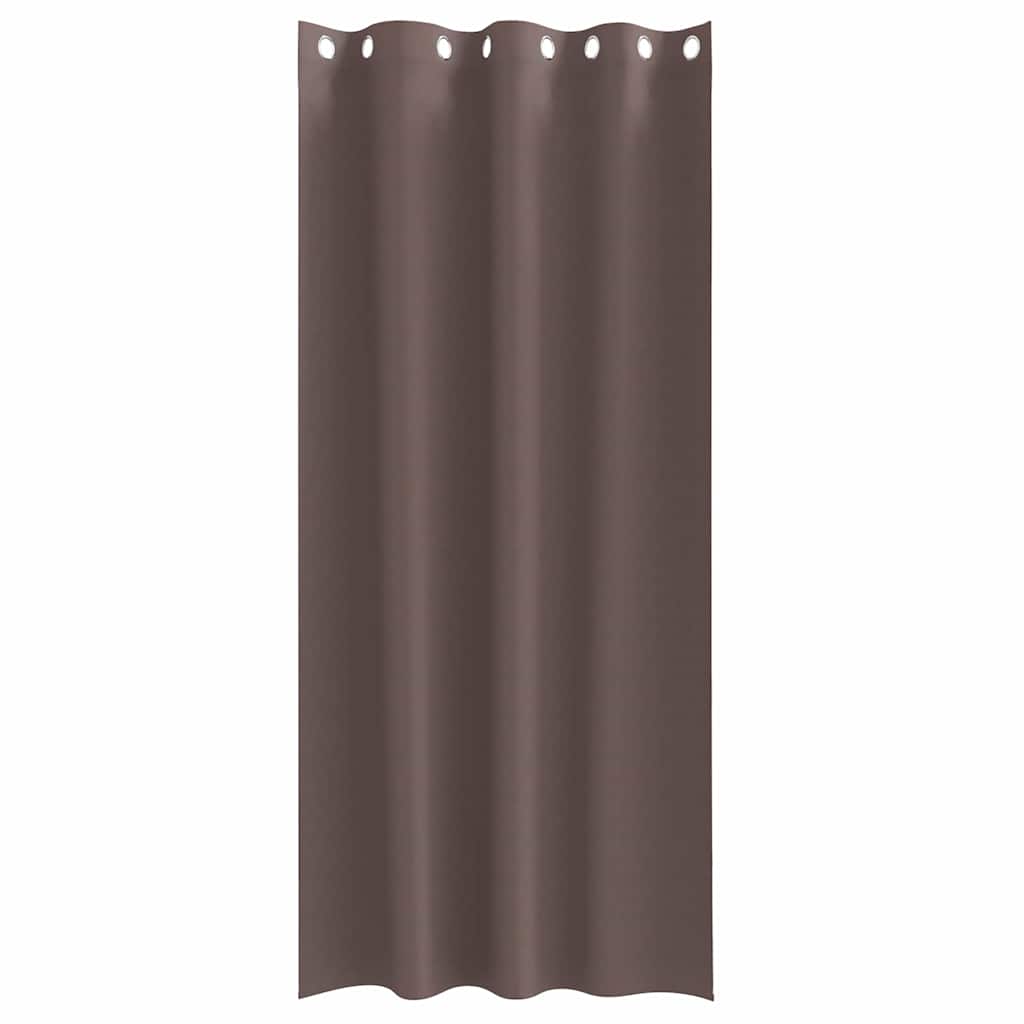 vidaXL Blackout Curtains with Rings 2 pcs Dark Brown 260 x 140 cm