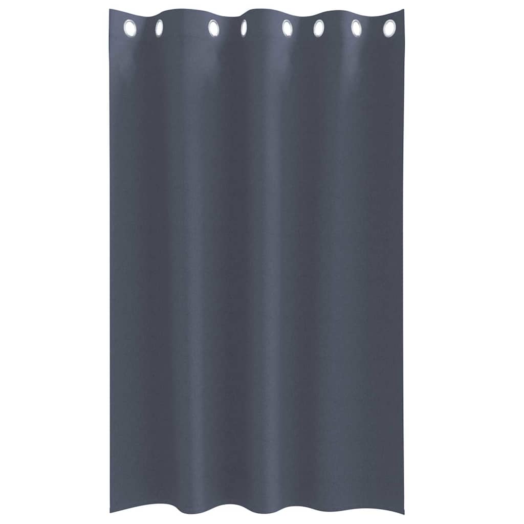 vidaXL Blackout Curtains with Rings 2 pcs Anthracite 175 x 140 cm