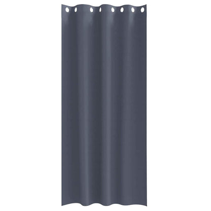 vidaXL Blackout Curtains with Rings 2 pcs Anthracite 225 x 140 cm