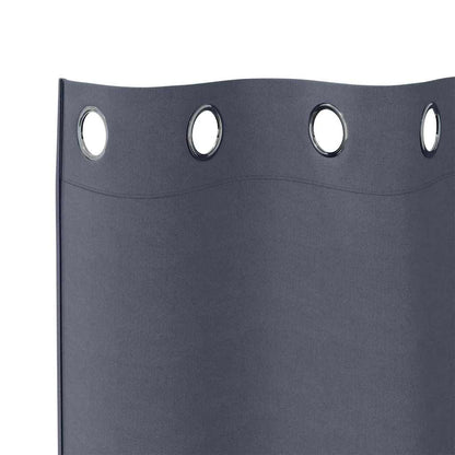 vidaXL Blackout Curtains with Rings 2 pcs Anthracite 245 x 140 cm