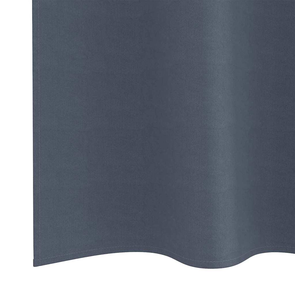 vidaXL Blackout Curtains with Rings 2 pcs Anthracite 245 x 140 cm