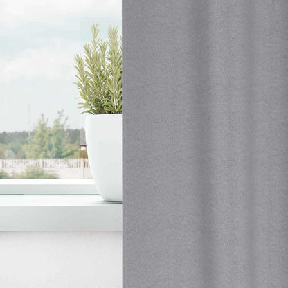 vidaXL Blackout Curtains with Rings 2 pcs Light Grey 175 x 140 cm