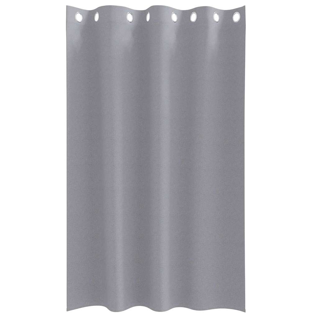vidaXL Blackout Curtains with Rings 2 pcs Light Grey 175 x 140 cm
