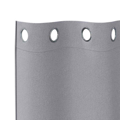 vidaXL Blackout Curtains with Rings 2 pcs Light Grey 245 x 140 cm