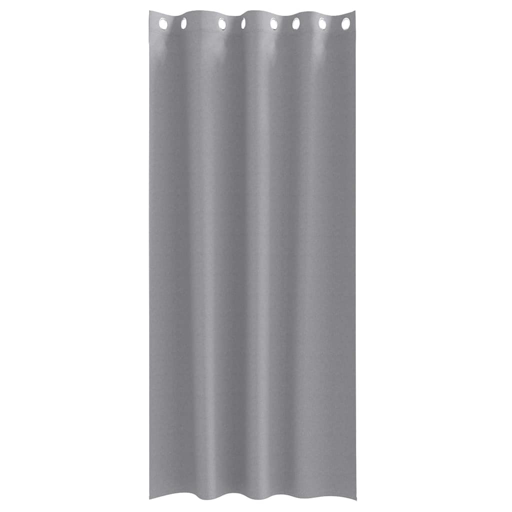 vidaXL Blackout Curtains with Rings 2 pcs Light Grey 245 x 140 cm