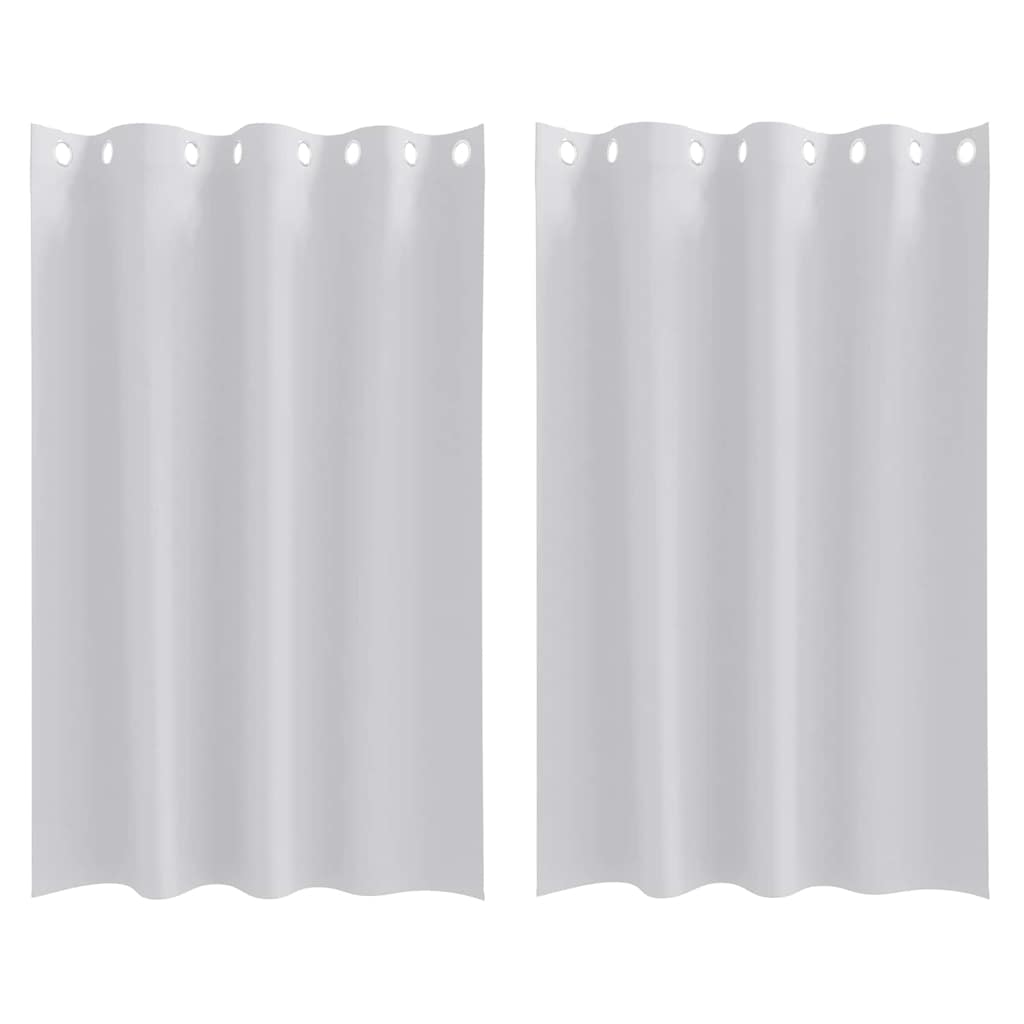 vidaXL Blackout Curtains with Rings 2 pcs Pale Grey 175 x 140 cm
