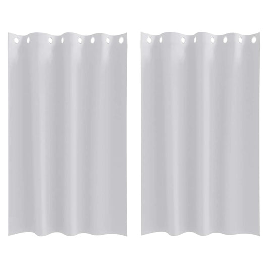 vidaXL Blackout Curtains with Rings 2 pcs Pale Grey 175 x 140 cm