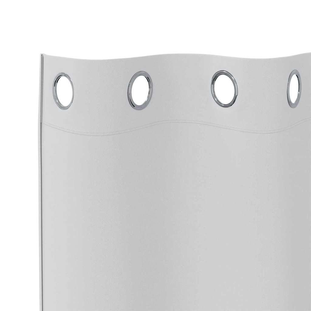 vidaXL Blackout Curtains with Rings 2 pcs Pale Grey 260 x 140 cm