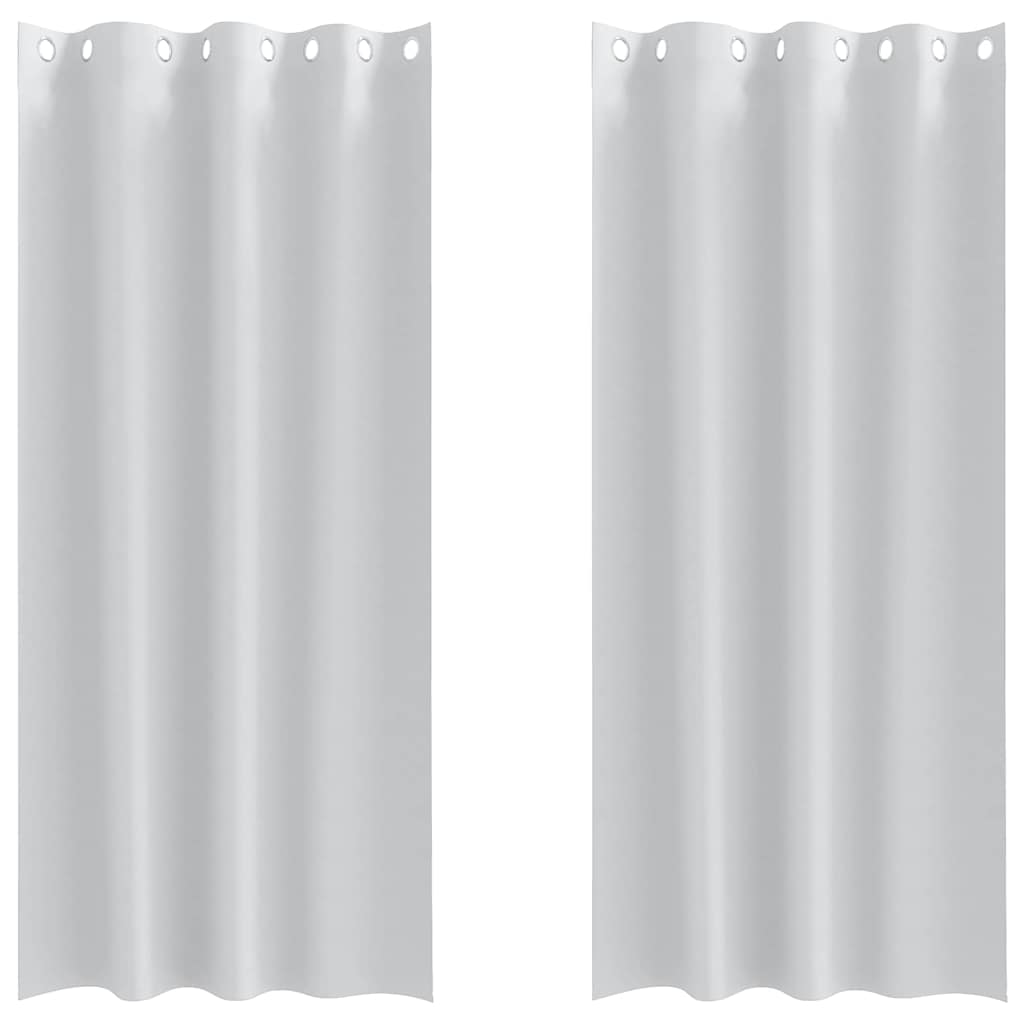 vidaXL Blackout Curtains with Rings 2 pcs Pale Grey 260 x 140 cm