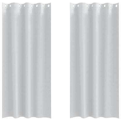 vidaXL Blackout Curtains with Rings 2 pcs Pale Grey 260 x 140 cm