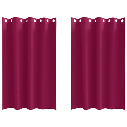 vidaXL Blackout Curtains with Rings 2 pcs Wine Red 175 x 140 cm