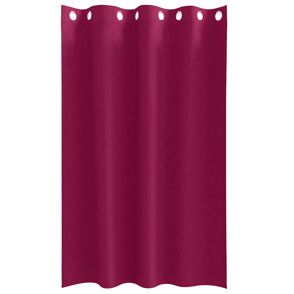 vidaXL Blackout Curtains with Rings 2 pcs Wine Red 175 x 140 cm