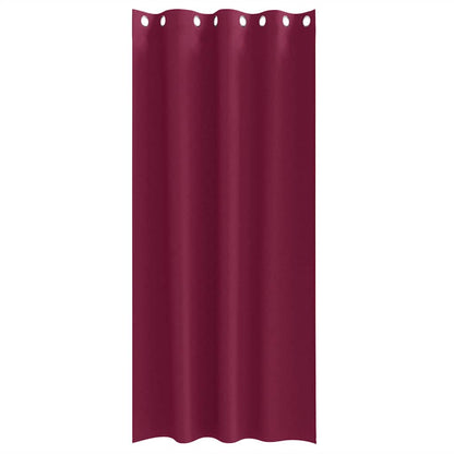 vidaXL Blackout Curtains with Rings 2 pcs Wine Red 245 x 140 cm