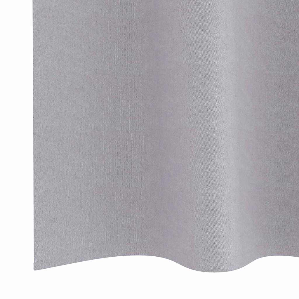 vidaXL Blackout Curtains with Rings 2 pcs Metal Grey 175 x 140 cm