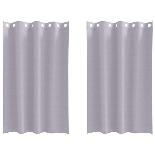 vidaXL Blackout Curtains with Rings 2 pcs Metal Grey 175 x 140 cm
