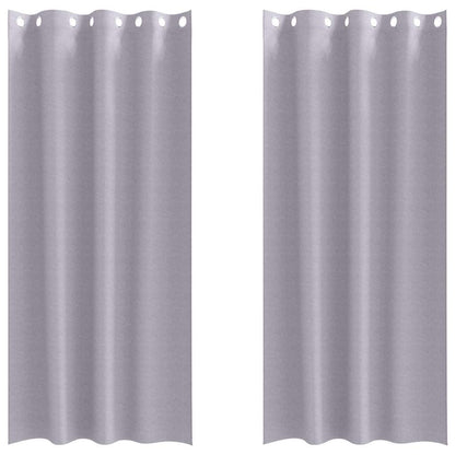 vidaXL Blackout Curtains with Rings 2 pcs Metal Grey 260 x 140 cm
