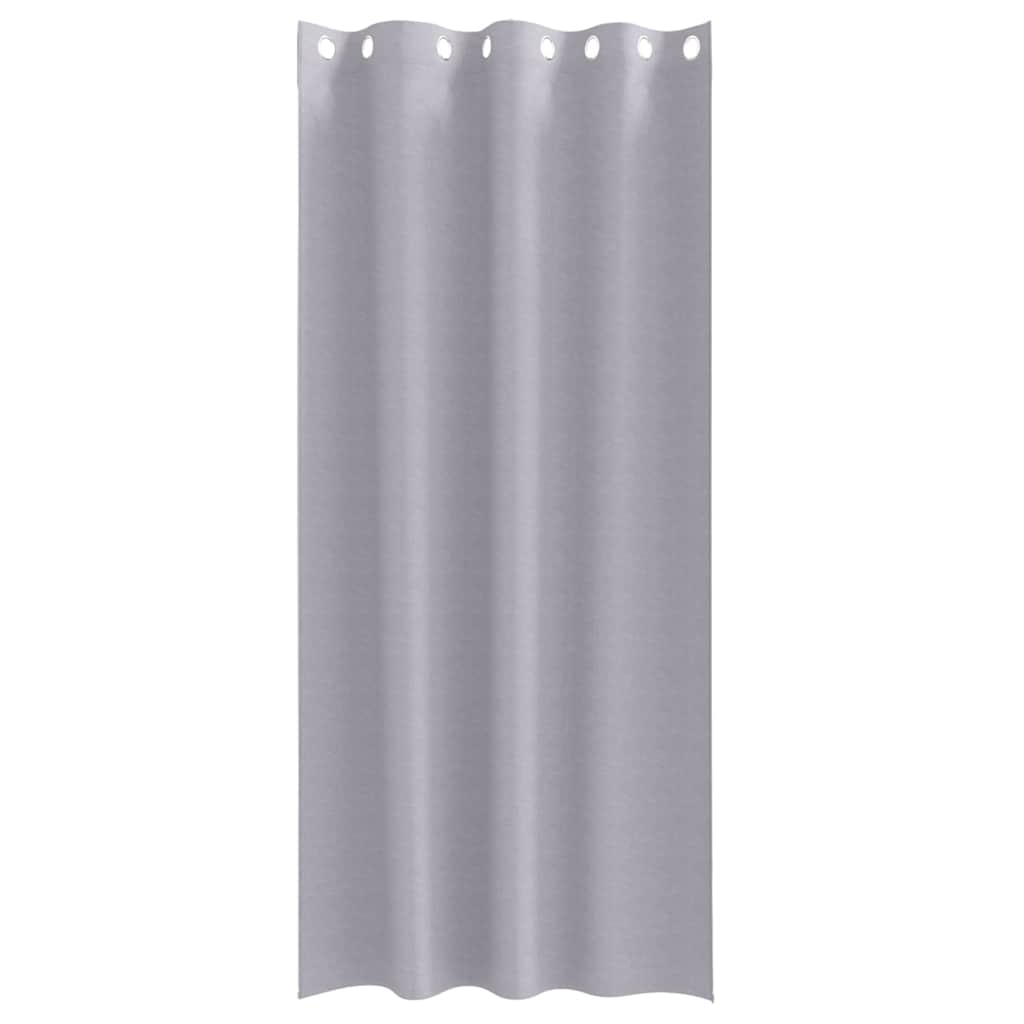 vidaXL Blackout Curtains with Rings 2 pcs Metal Grey 260 x 140 cm