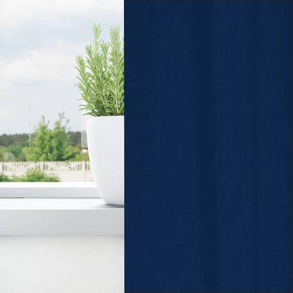 vidaXL Blackout Curtains with Rings 2 pcs Dark Blue 245 x 140 cm