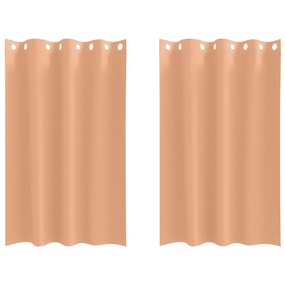 vidaXL Blackout Curtains with Rings 2 pcs Light Brown 175 x 140 cm