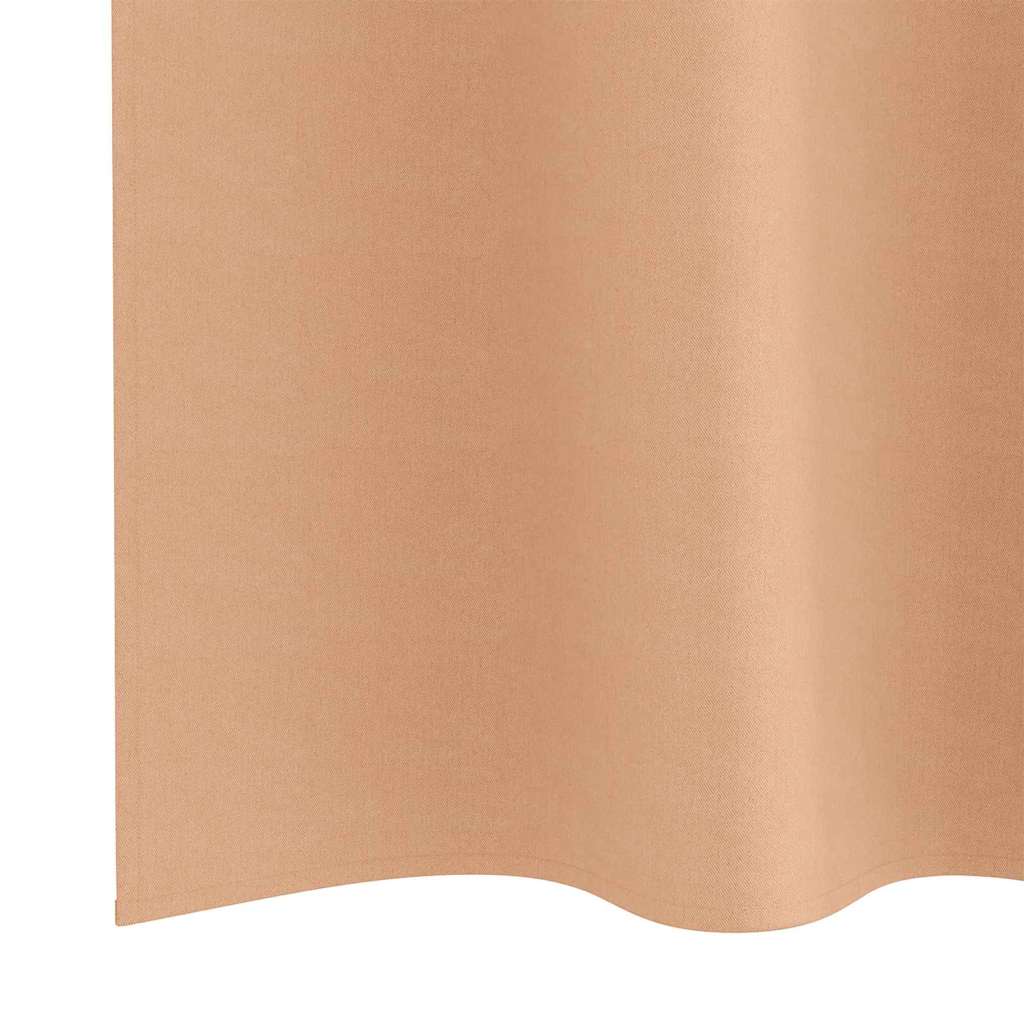 vidaXL Blackout Curtains with Rings 2 pcs Light Brown 225 x 140 cm