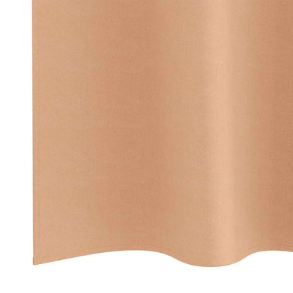 vidaXL Blackout Curtains with Rings 2 pcs Light Brown 225 x 140 cm