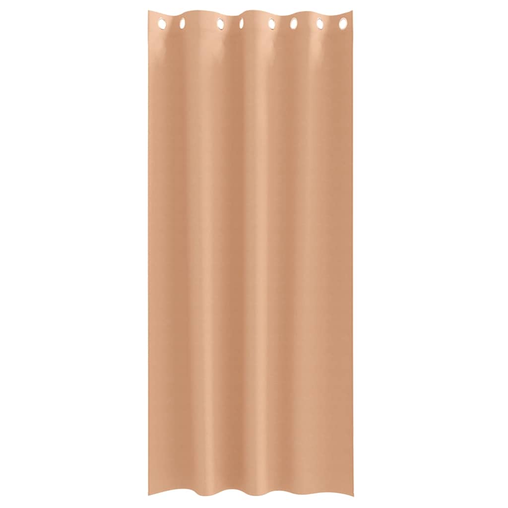vidaXL Blackout Curtains with Rings 2 pcs Light Brown 225 x 140 cm