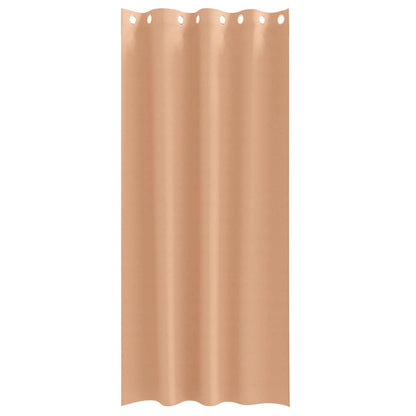 vidaXL Blackout Curtains with Rings 2 pcs Light Brown 225 x 140 cm