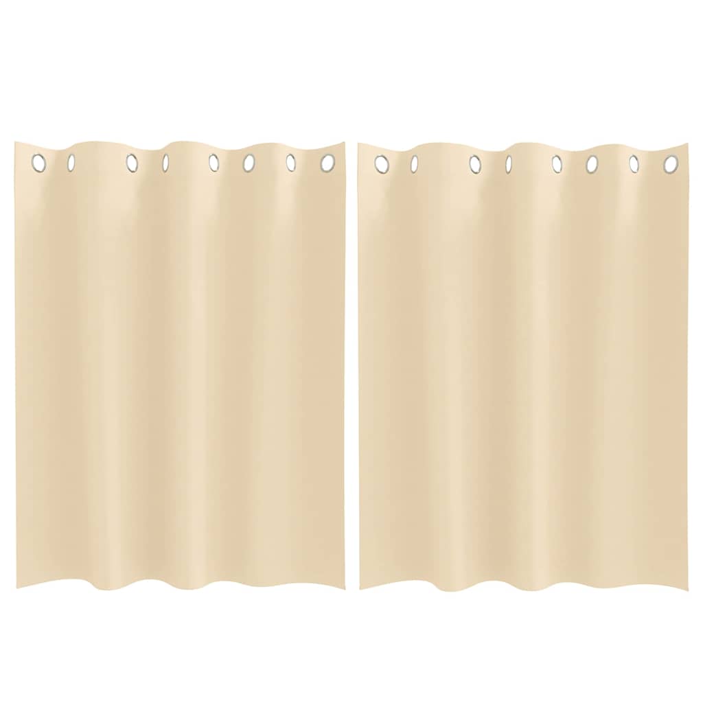 vidaXL Blackout Curtains with Rings 2 pcs Cream 140 x 140 cm Polyester