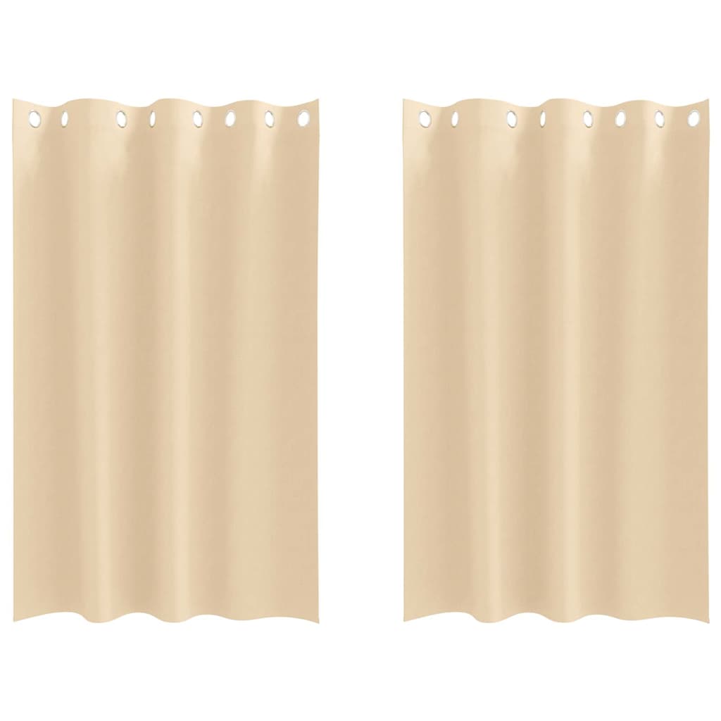 vidaXL Blackout Curtains with Rings 2 pcs Cream 175 x 140 cm Polyester