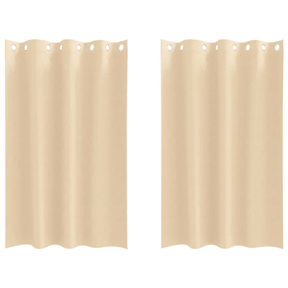 vidaXL Blackout Curtains with Rings 2 pcs Cream 175 x 140 cm Polyester