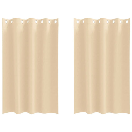 vidaXL Blackout Curtains with Rings 2 pcs Cream 175 x 140 cm Polyester