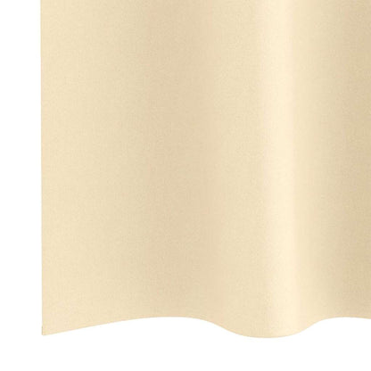 vidaXL Blackout Curtains with Rings 2 pcs Cream 225 x 140 cm Polyester