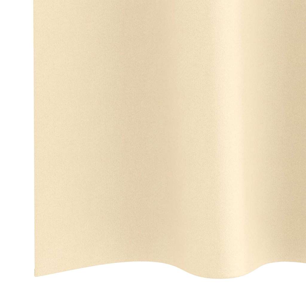 vidaXL Blackout Curtains with Rings 2 pcs Cream 245 x 140 cm Polyester