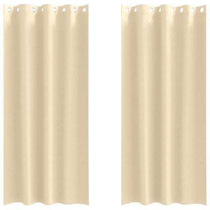 vidaXL Blackout Curtains with Rings 2 pcs Cream 260 x 140 cm Polyester