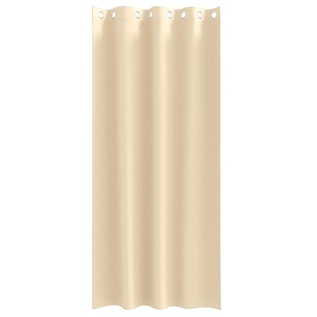 vidaXL Blackout Curtains with Rings 2 pcs Cream 260 x 140 cm Polyester