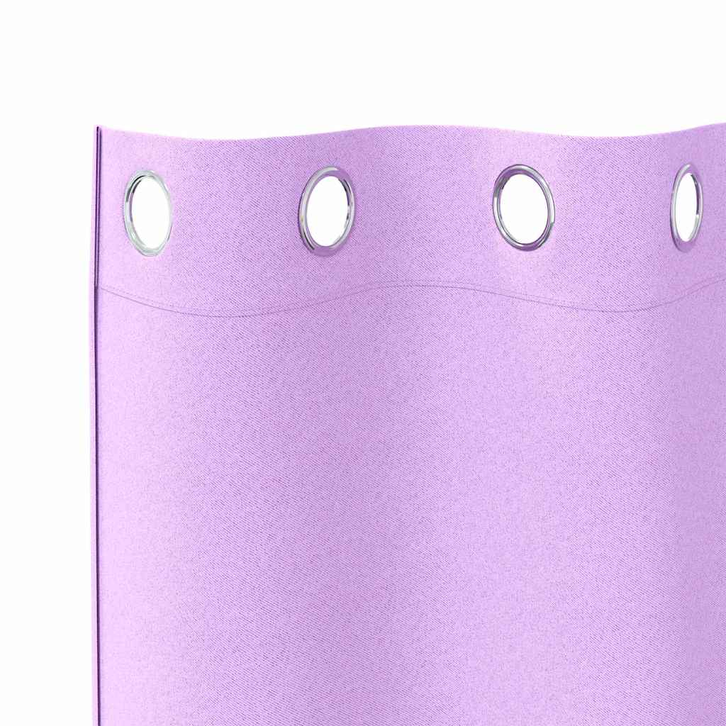 vidaXL Blackout Curtains with Rings 2 pcs Purple 175 x 140 cm