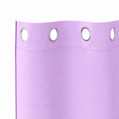 vidaXL Blackout Curtains with Rings 2 pcs Purple 175 x 140 cm