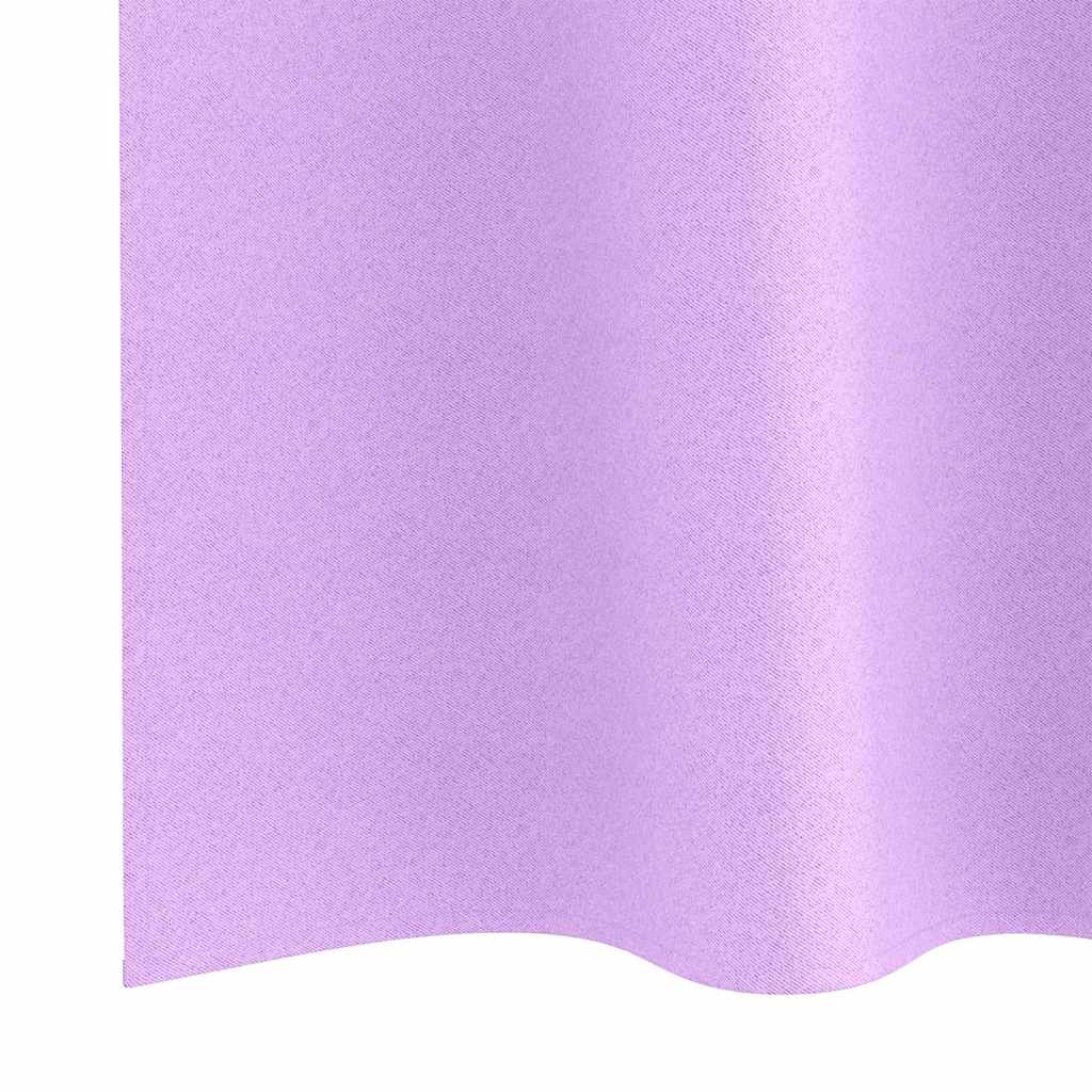 vidaXL Blackout Curtains with Rings 2 pcs Purple 175 x 140 cm