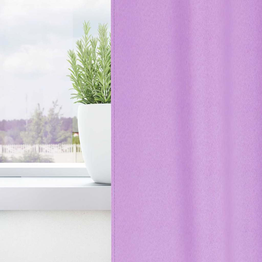 vidaXL Blackout Curtains with Rings 2 pcs Purple 175 x 140 cm