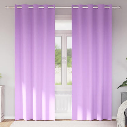 vidaXL Blackout Curtains with Rings 2 pcs Purple 245 x 140 cm