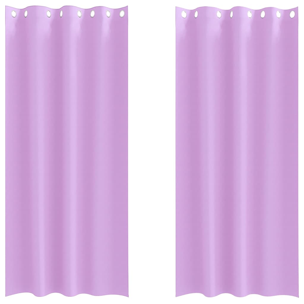vidaXL Blackout Curtains with Rings 2 pcs Purple 245 x 140 cm
