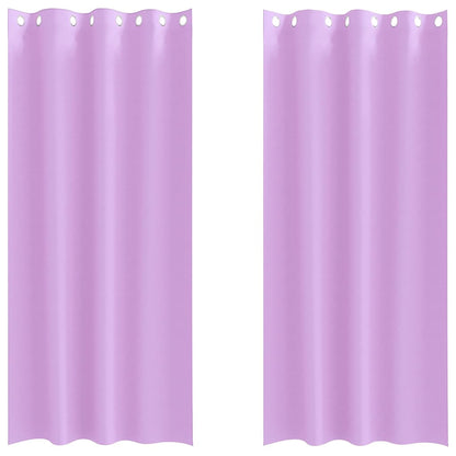vidaXL Blackout Curtains with Rings 2 pcs Purple 245 x 140 cm
