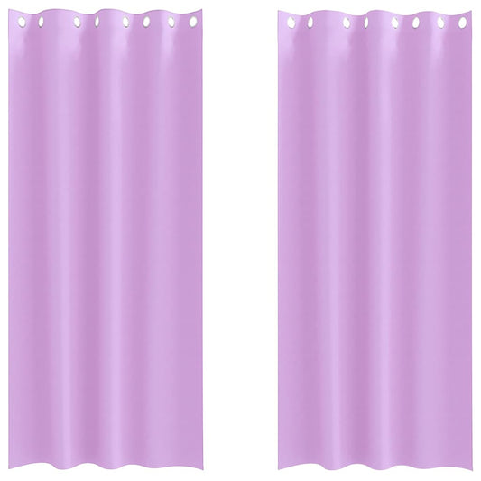 vidaXL Blackout Curtains with Rings 2 pcs Purple 260 x 140 cm