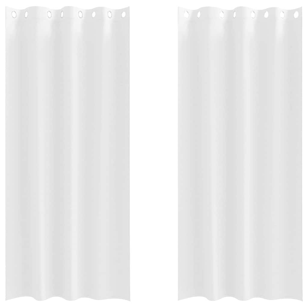 vidaXL Blackout Curtains with Rings 2 pcs Pure White 245 x 140 cm